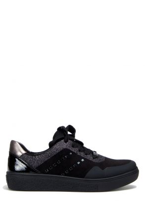 14516 Ara Shoes Kadın Nubuk Spor Ayakkabı 3.5-8.5 PRM, SCHWARZ,TITAN - 05PST
