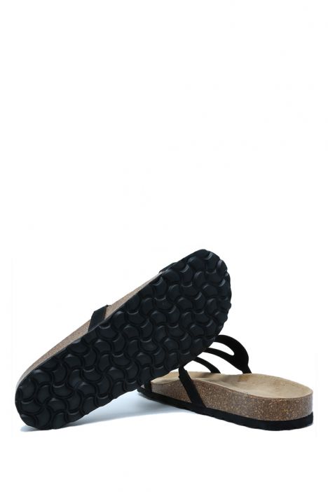 14596 Ch-Kifidis Soft Step Kadın Taşlı Mantar Terlik 36-41 507-001 Nero/Siyah