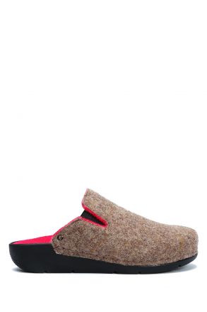 1461 Berkemann Vianna Kadın Anatomik Keçe Terlik 3.0-8.5 Sand Beige/Pink - Bicolor Felt - 777