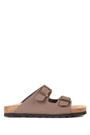 1556 Kifidis DS Çocuk Terlik 30-36 Kahverengi / Brown