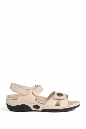 1605 Berkemann Jacklyn Kadın Anatomik  Sandalet 3.0-8.5 Creme Kalbsleder - 132