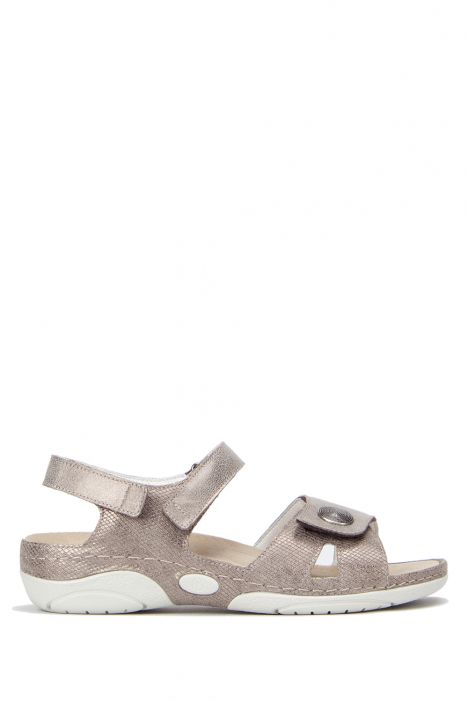 1605 Berkemann Jacklyn Kadın Anatomik  Sandalet 3.0-8.5 Bronze/Glitter Leather - 430