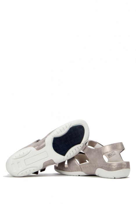 1605 Berkemann Jacklyn Kadın Anatomik  Sandalet 3.0-8.5 Bronze/Glitter Leather - 430