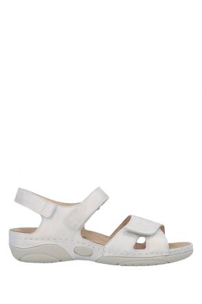 1605 Berkemann Jacklyn Kadın Anatomik  Sandalet 3.0-8.5 Hellsilber/Leder - 510H