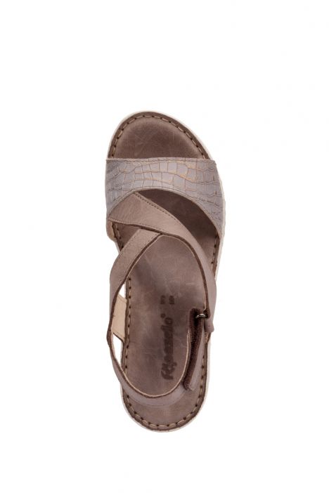 16306 Riposella Kadın Sandalet 35-41 - BT Kahverengi / Testamoro