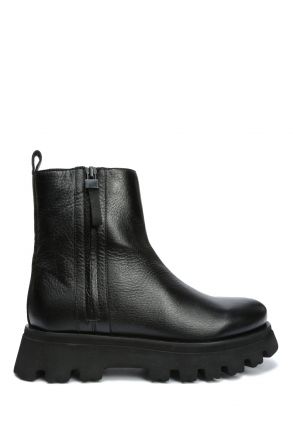 16725 Ara Shoes Kadın Deri Bot 3.5-7.5 PLAIN LEATHER, BASIC BLACK - 11PB