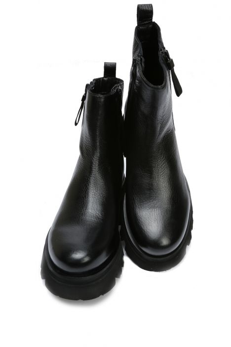 16725 Ara Shoes Kadın Deri Bot 3.5-7.5 PLAIN LEATHER, BASIC BLACK - 11PB