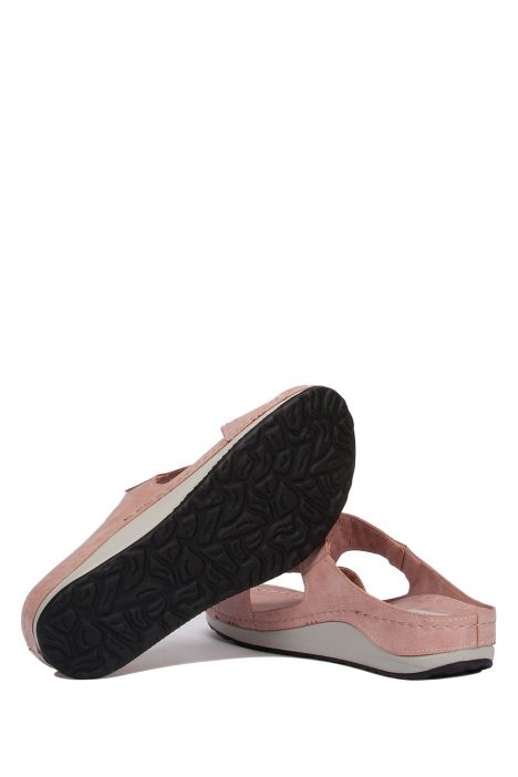 172102-SY Kifidis-Natura Kadın Taşlı Terlik 36-40 -BT Pembe - 47P