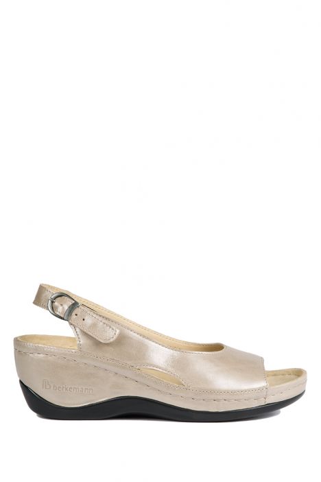 1763 Berkemann Kadın Anatomik Sandalet 3.0-8.5 Beige Perlato - 757
