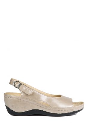 1763 Berkemann Kadın Anatomik Sandalet 3.0-8.5 Beige Perlato - 757