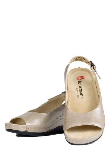 1763 Berkemann Kadın Anatomik Sandalet 3.0-8.5 Beige Perlato - 757