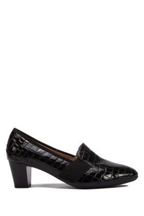 18004 Ara Shoes Kadın Topuklu Rugan Ayakkabı 3.5-7.0 COCCO-LACK, SCHWARZ - 07CS