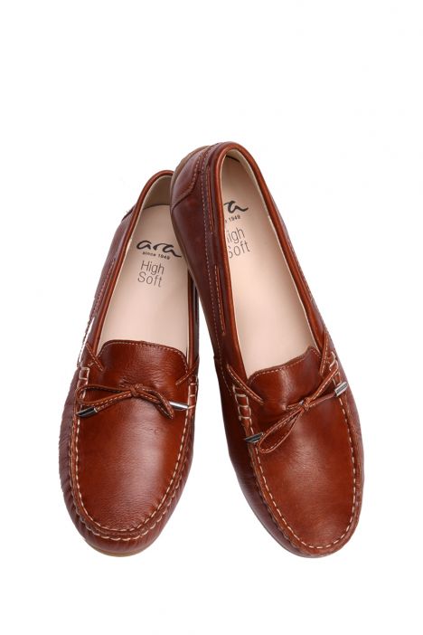 19212 Ara Shoes Alabama Kadın Deri Makosen Ayakkabı 3.5-7.5 GAU-SOF,COGNAC - 11GC