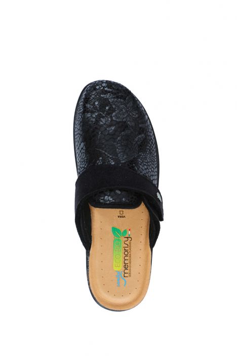 202057 Kifidis Eco Bio Memorisy Tiziano Camoscio Kadın Terlik 36-41 Siyah / Nero