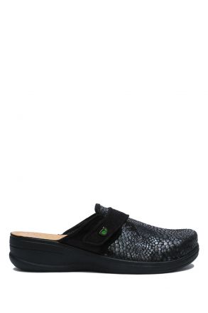 202057 Kifidis Eco Bio Memorisy Tiziano Camoscio Kadın Terlik 36-41 Siyah / Nero