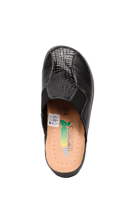 202101 Kifidis Eco Bio Memory Ecopelle/Cocco Kadın Terlik 36-40 Siyah / Nero Donna