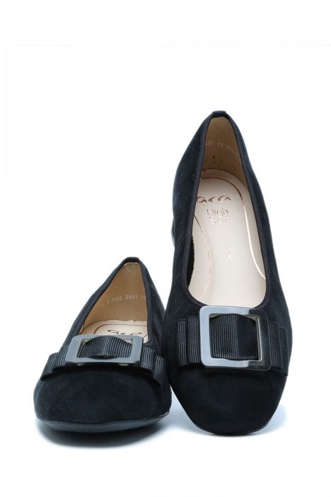 20412 Ara Shoes Graz Kadın Süet Deri Topuklu Ayakkabı 3.5-7.5 BLACK - 01