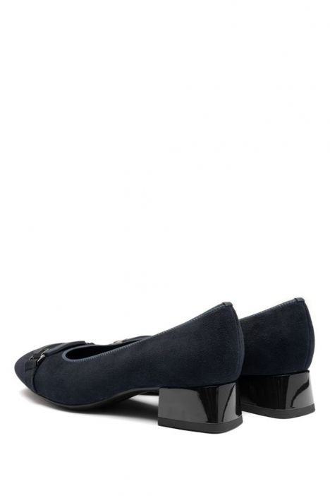 20430 Ara Shoes Graz Kadın Topuklu Ayakkabı 3.5-8.0 02 SAMTCHEVRO, BLAU