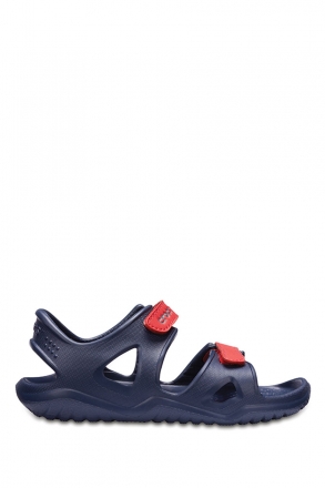 Crocs 204988 Swiftwater River Çocuk Sandalet 22-34 Navy / Flame