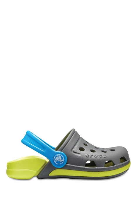 Crocs 204991 Electro III Clog Çocuk Sandalet 22-34 Slate Grey / Tennis Ball Green