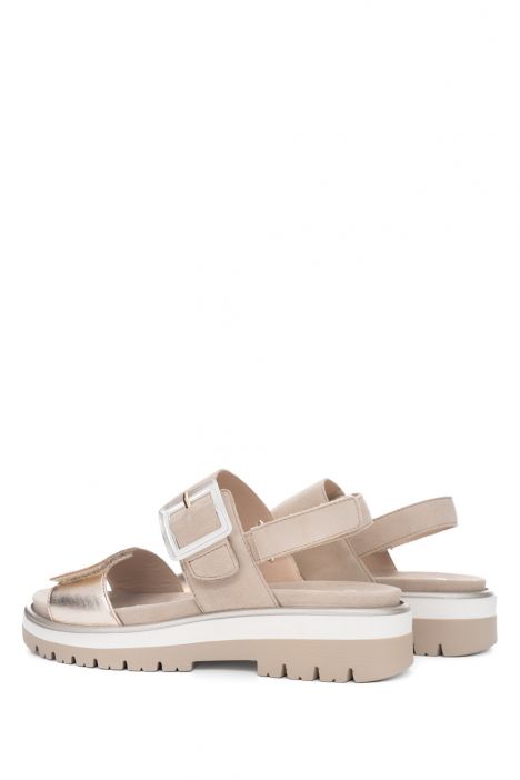 21003 Ara Shoes Malaga Kadın Süet Sandalet 36-41 09 GAUCHOSOFT-MET,KALBVELOUR , SAND
