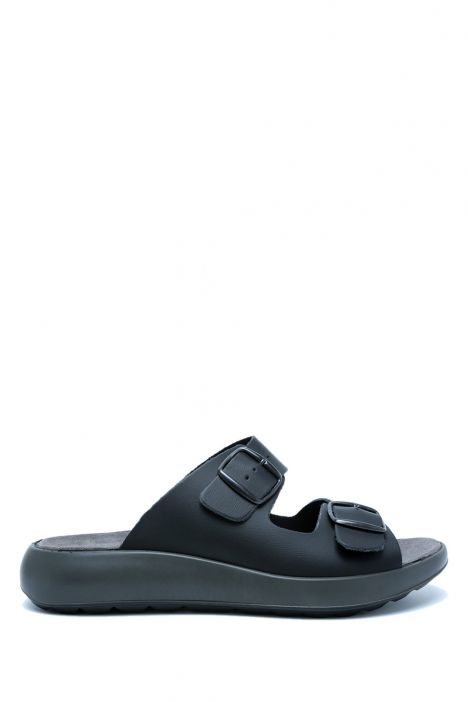 21501 Ara Shoes Piero Çift Bantlı Erkek Terlik 40-45 BLACK - 01