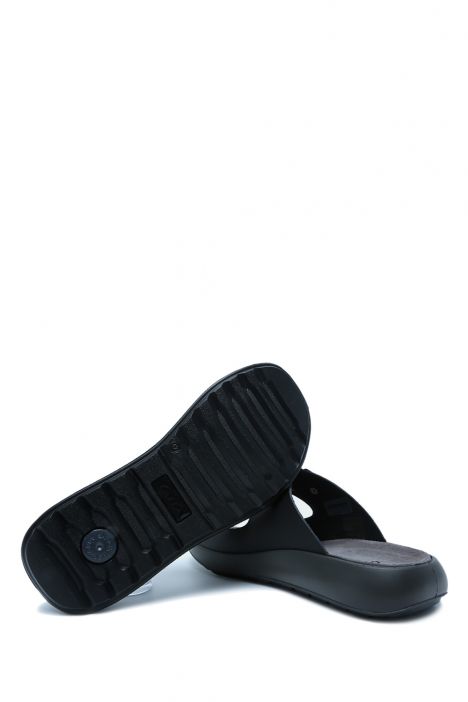 21501 Ara Shoes Piero Çift Bantlı Erkek Terlik 40-45 BLACK - 01