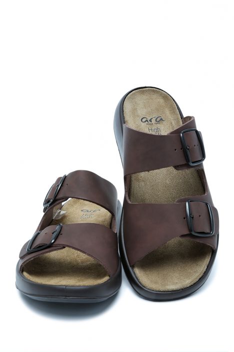 21501 Ara Shoes Piero Çift Bantlı Erkek Terlik 40-45 MORO - 04M
