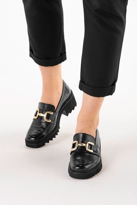 21504 Ara Shoes Paris-Sport Kadın Deri Loafer 3.5-7.5 01 CLUBCALF , BLACK