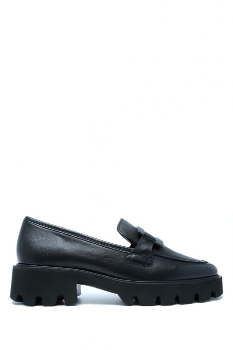 21703 Ara Shoes Oxford Kadın Deri Loafer 3.5-7.5 01 CLUBCALF , BLACK