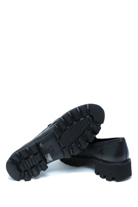 21703 Ara Shoes Oxford Kadın Deri Loafer 3.5-7.5 01 CLUBCALF , BLACK