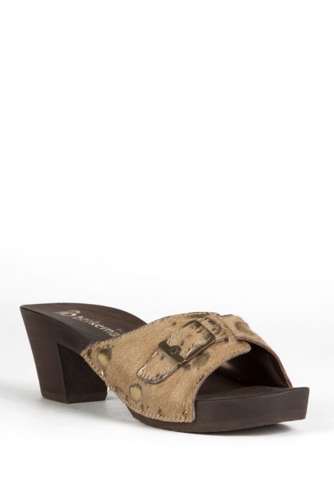 219 Berkemann Kadın Ahşap Terlik 36-41 Kahverengi / Brown