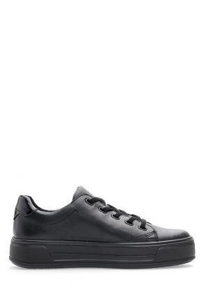23042 Ara Shoes Canberra Kadın Deri Sneaker Ayakkabı 3.5-7.5 01 CERVOCALF,MURANOLACK , BLACK