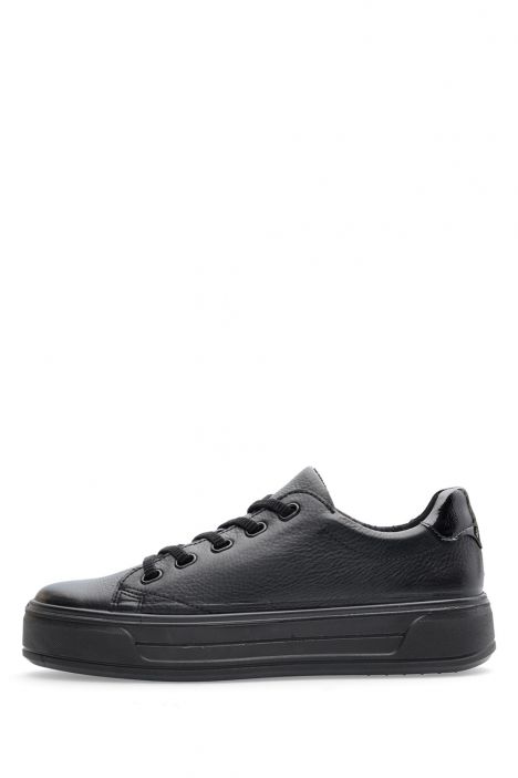 23042 Ara Shoes Canberra Kadın Deri Sneaker Ayakkabı 3.5-7.5 01 CERVOCALF,MURANOLACK , BLACK
