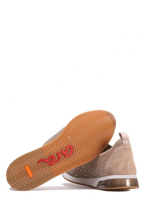 24068 Ara Shoes Kadın Taşlı Anatomik Ayakkabı 3.5-8.0 FOIL,WOV/VEL,SAND - 06FWS