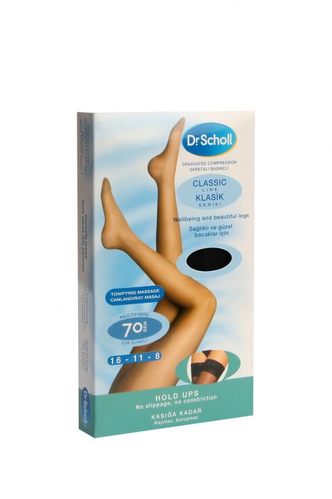 2407 Scholl 70 Den.Uzun Varis Çorabı Siyah / Nero
