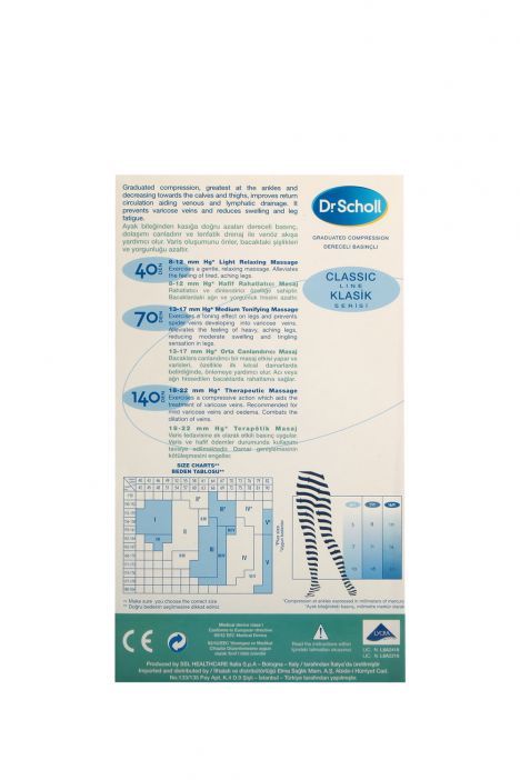 2407 Scholl 70 Den.Uzun Varis Çorabı Siyah / Nero
