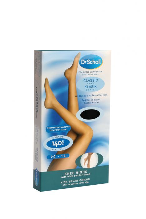 2410 Scholl 140 Den. Kısa Varis Çorabı Siyah / Nero