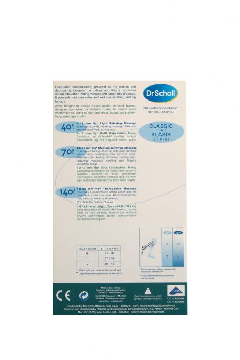 2410 Scholl 140 Den. Kısa Varis Çorabı Siyah / Nero