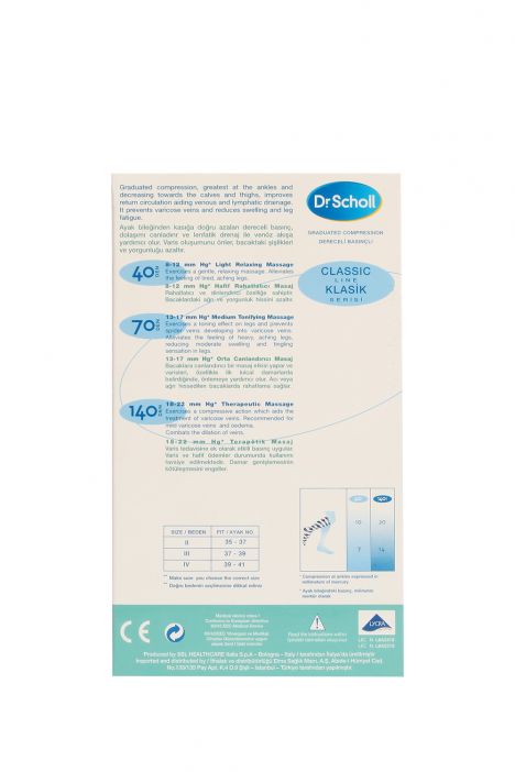 2413 Scholl 40 Den.Kısa Dinlendirici Çorap CHIARO