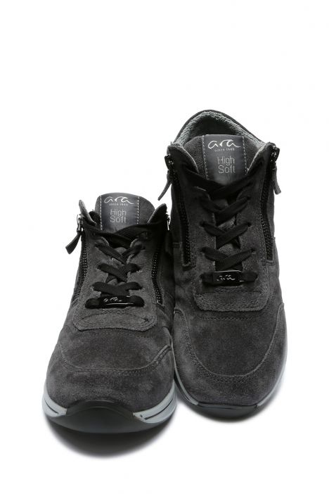 24808 Ara Shoes Kadın Deri Bot 4.0-7.0 VELOUR,GRAPHITE -10