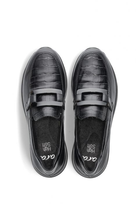 24822 Ara Shoes Osaka Kadın Deri Yürüyüş Ayakkabısı 3.5-7.5 11 SOFTCALF,SOFTKROKO, BLACK