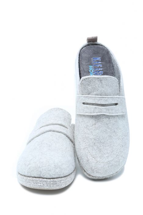24979 Kifidis Home Kadın Keçe Ev Terliği 36-41 Gri/Gris