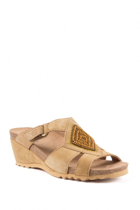 25419 Munalı Scholl Kadın Terlik 35-41 Bej / Beige