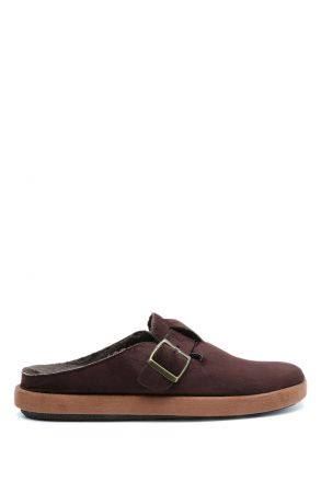 25524 Kifidis Home Erkek Ev Terliği 36-41 Koyu Kahve/Trufa