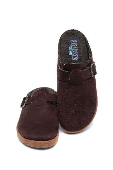 25524 Kifidis Home Erkek Ev Terliği 36-41 Koyu Kahve/Trufa