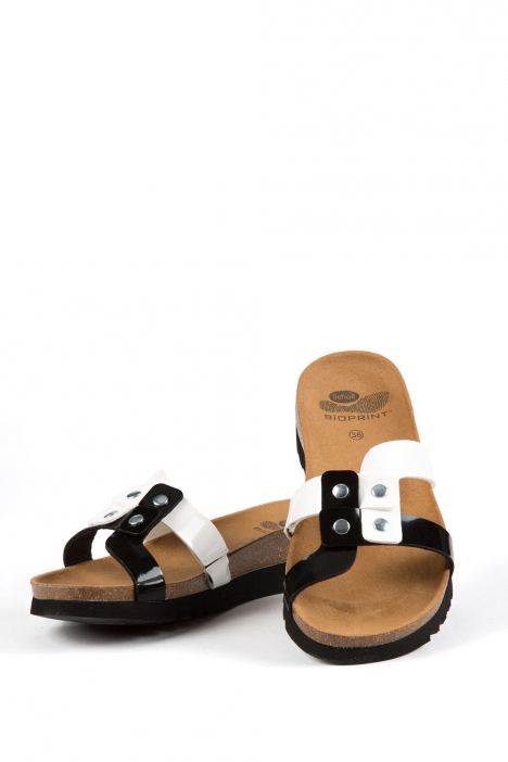 25728 Scholl Ikela Kadın Terlik 35-41 BLACK-WHITE