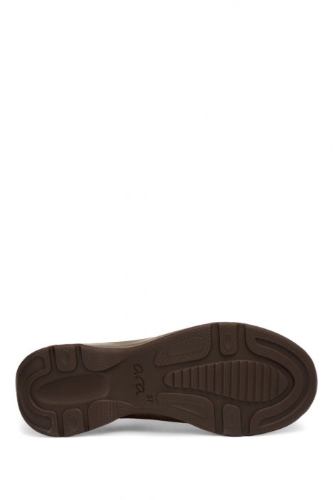 25816 Ara Shoes Boston Kadın Easy 2 Go Sneaker 36-42 03 KALBVELOUR,KNIT-S,CRUNCH-MET , MOCCA