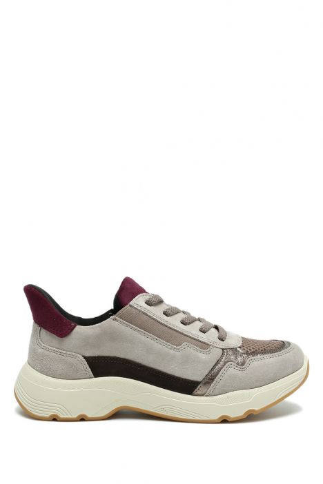25816 Ara Shoes Boston Kadın Easy 2 Go Sneaker 36-42 19 KALBVELOUR,SPO-NET-S,CRUN-M , CASHMERE