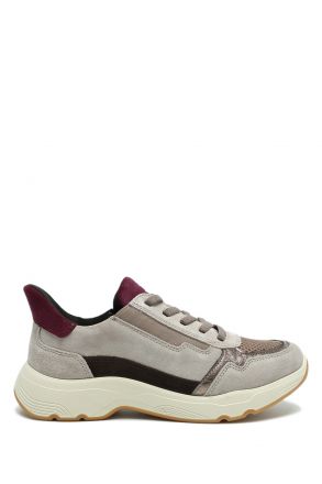 25816 Ara Shoes Boston Kadın Easy 2 Go Sneaker 36-42 19 KALBVELOUR,SPO-NET-S,CRUN-M , CASHMERE